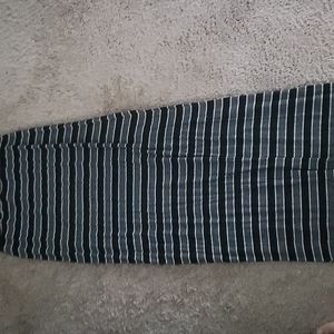 Black and White strip maxi skirt